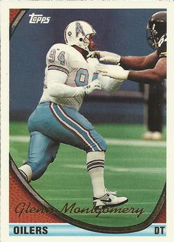 Glenn Montgomery Houston Oilers 1994 Topps NFL Rookie Card #406